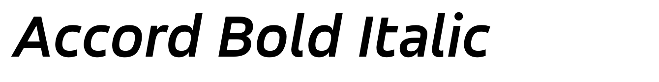 Accord Bold Italic
